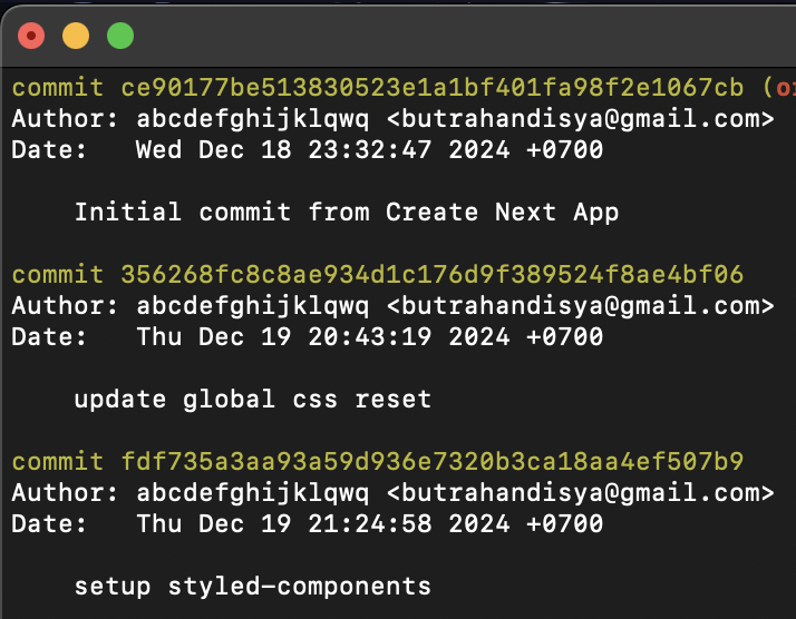 few commits of this site repository.